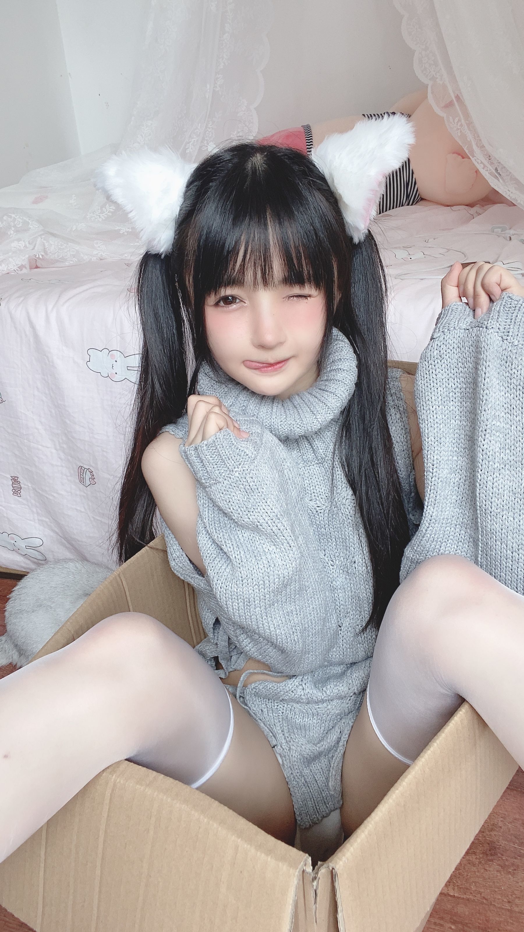 桜井宁宁 – 白い猫ちゃん Cosplay-第33张