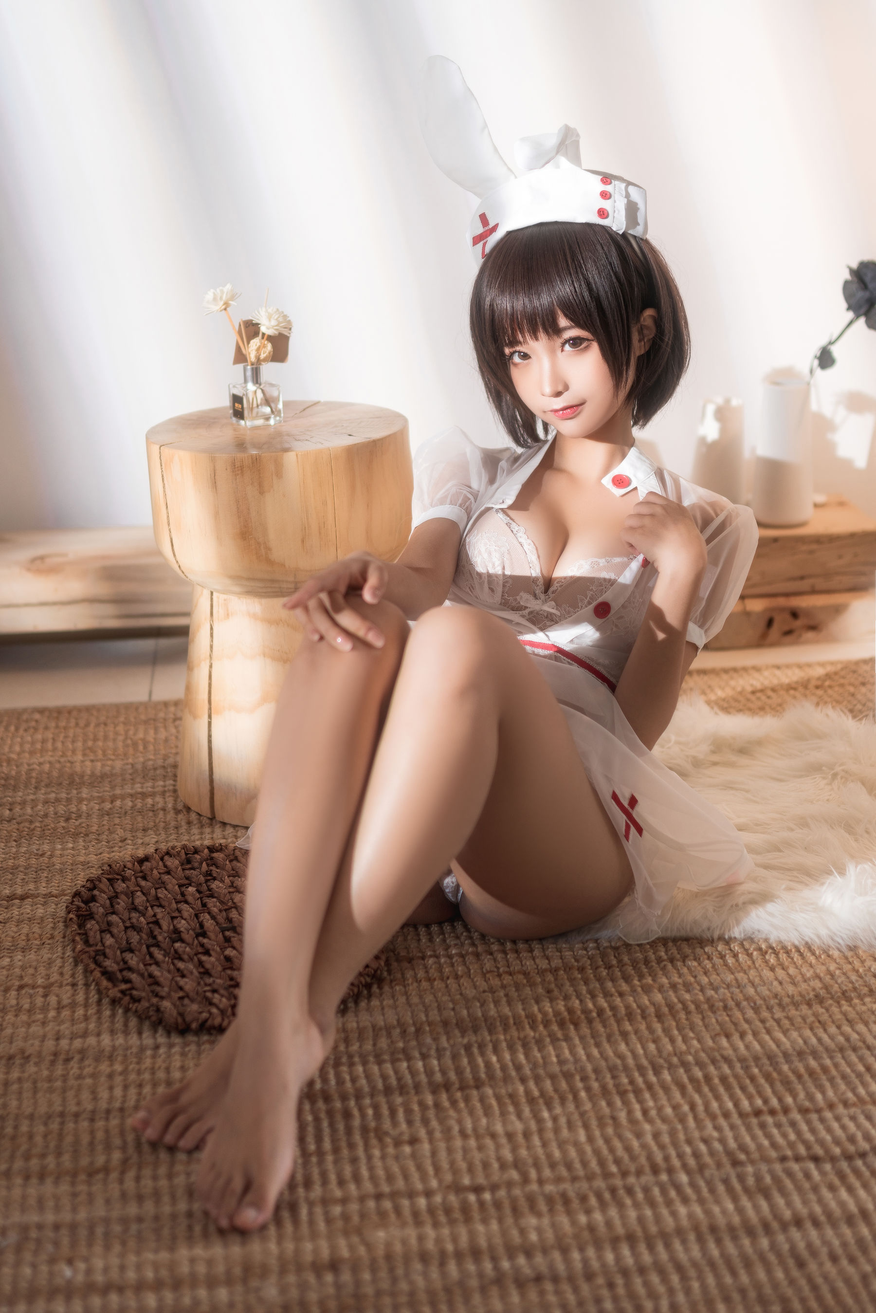 动漫博主蠢沫沫 – 透明护士 Cosplay-第3张