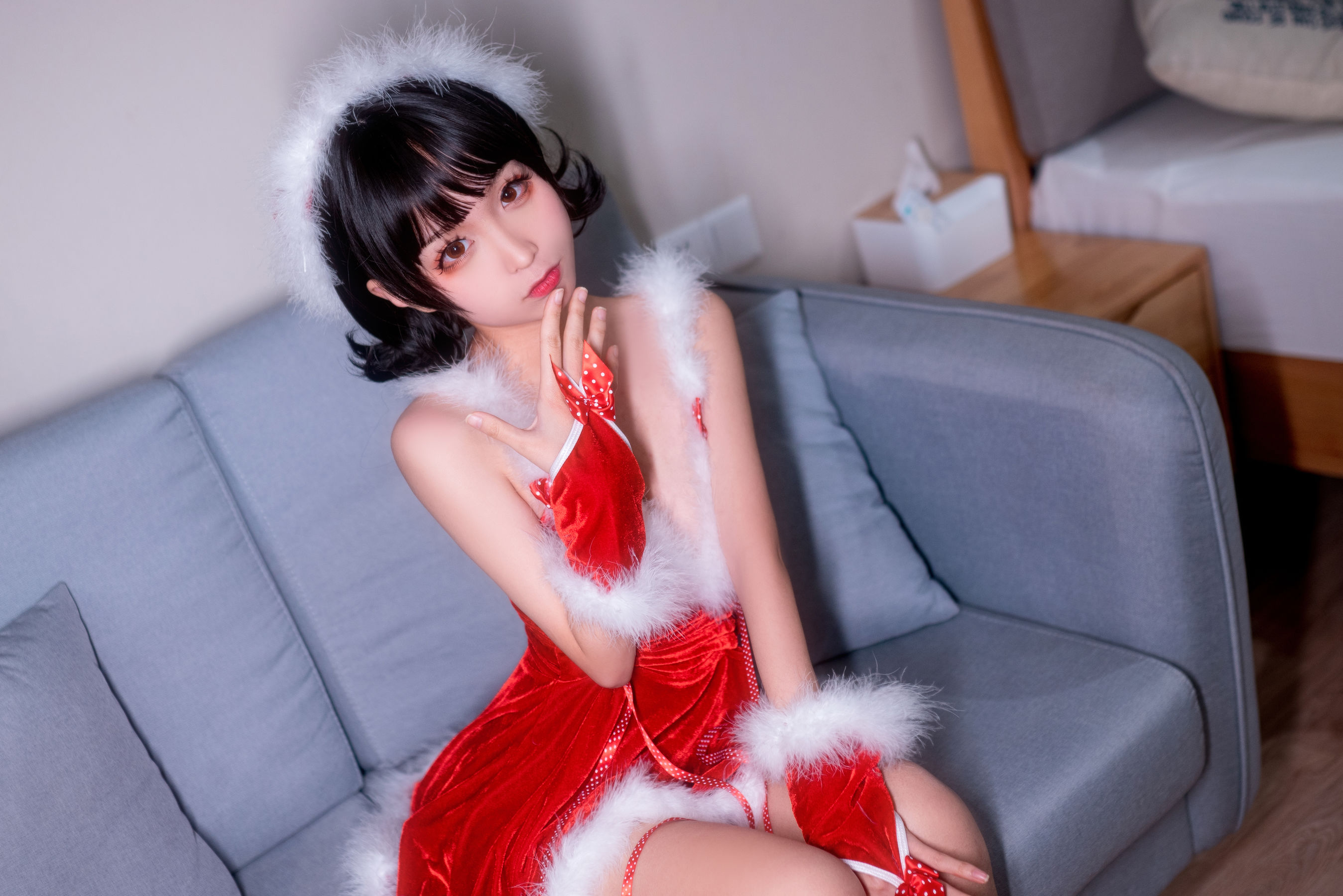 动漫博主蠢沫沫 – 圣诞萝莉 Cosplay-第3张