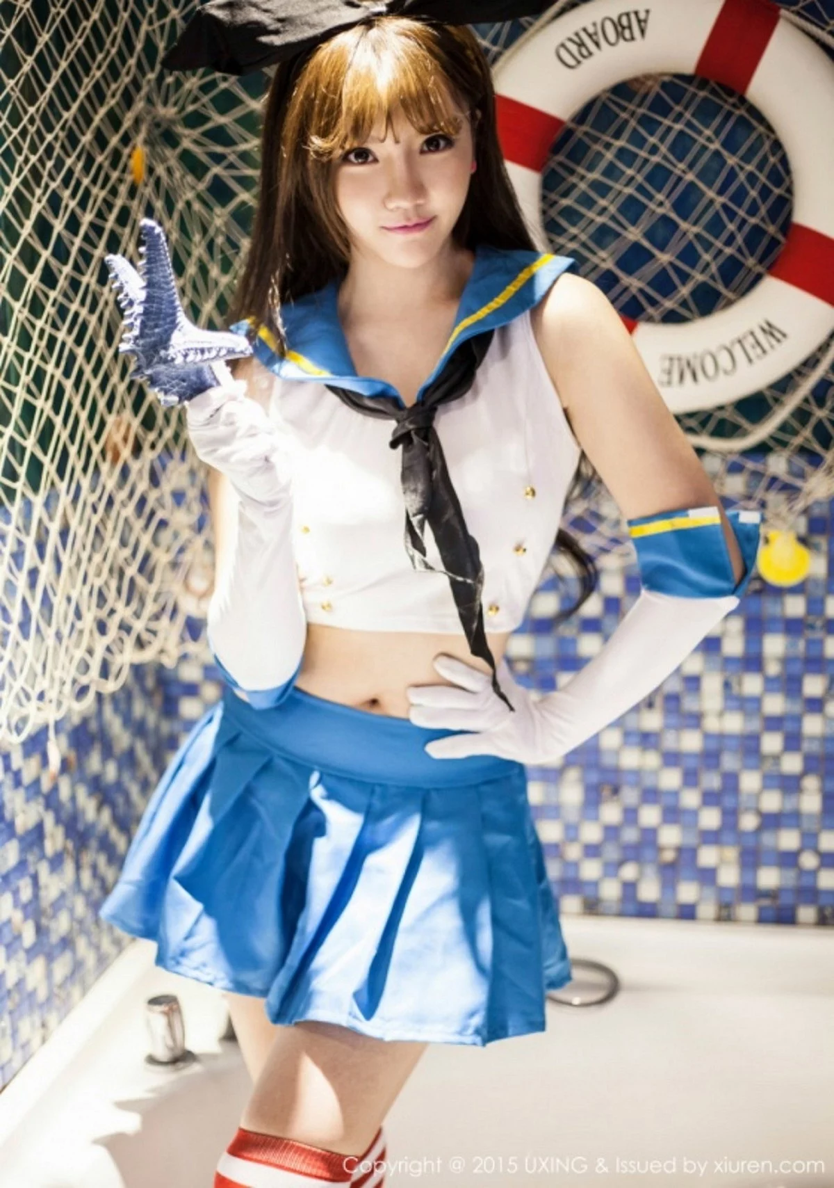 M940-[UXING优星馆]Vol.007_新人嫩模艾西Ashley白色上衣秀豪乳清新性感写真52P 优星馆-第48张