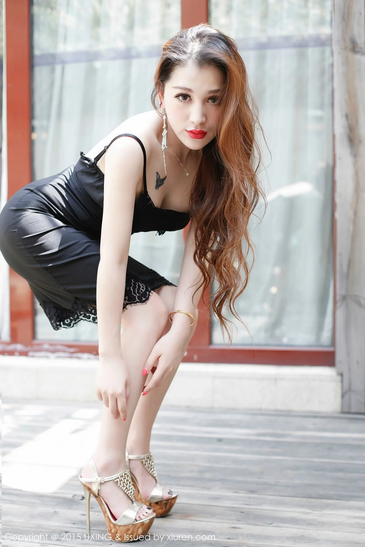 M940-[UXING优星馆]Vol.019_嫩模沈璐Lulu缕空蕾丝内裤秀翘臀性感内衣美胸写真50P 优星馆-第49张
