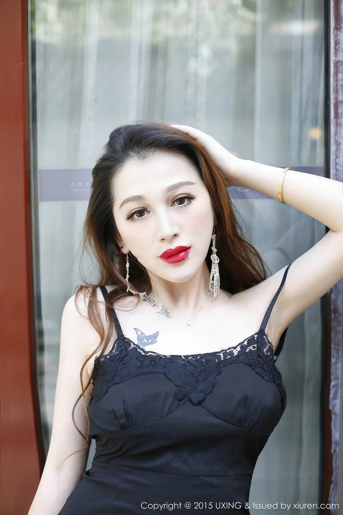 M940-[UXING优星馆]Vol.019_嫩模沈璐Lulu缕空蕾丝内裤秀翘臀性感内衣美胸写真50P 优星馆-第39张