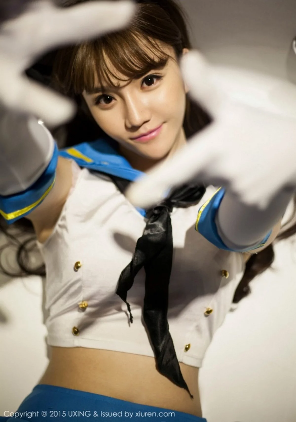 M940-[UXING优星馆]Vol.007_新人嫩模艾西Ashley白色上衣秀豪乳清新性感写真52P 优星馆-第42张