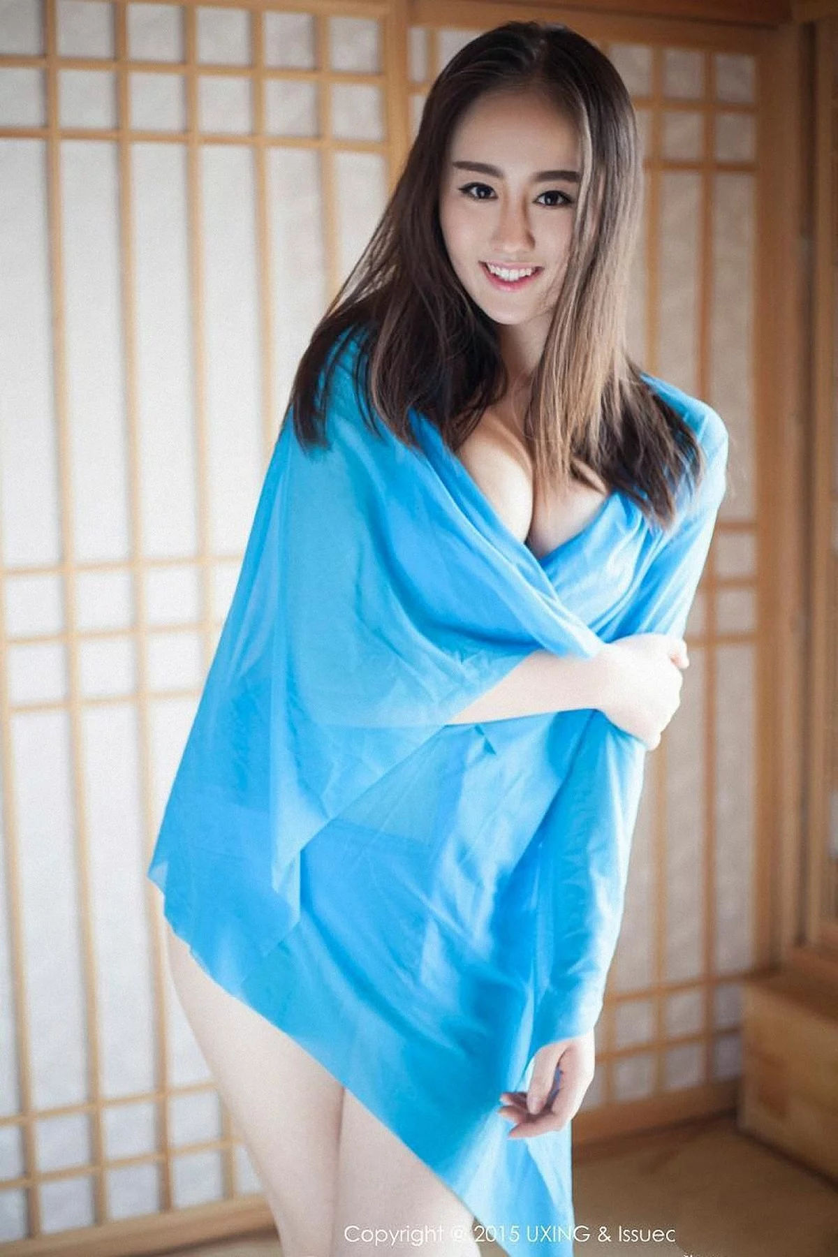 M940-[UXING优星馆]Vol.005_新人嫩模Romi王朝朝蓝色妖姬性感比基尼秀豪乳写真62P 优星馆-第28张