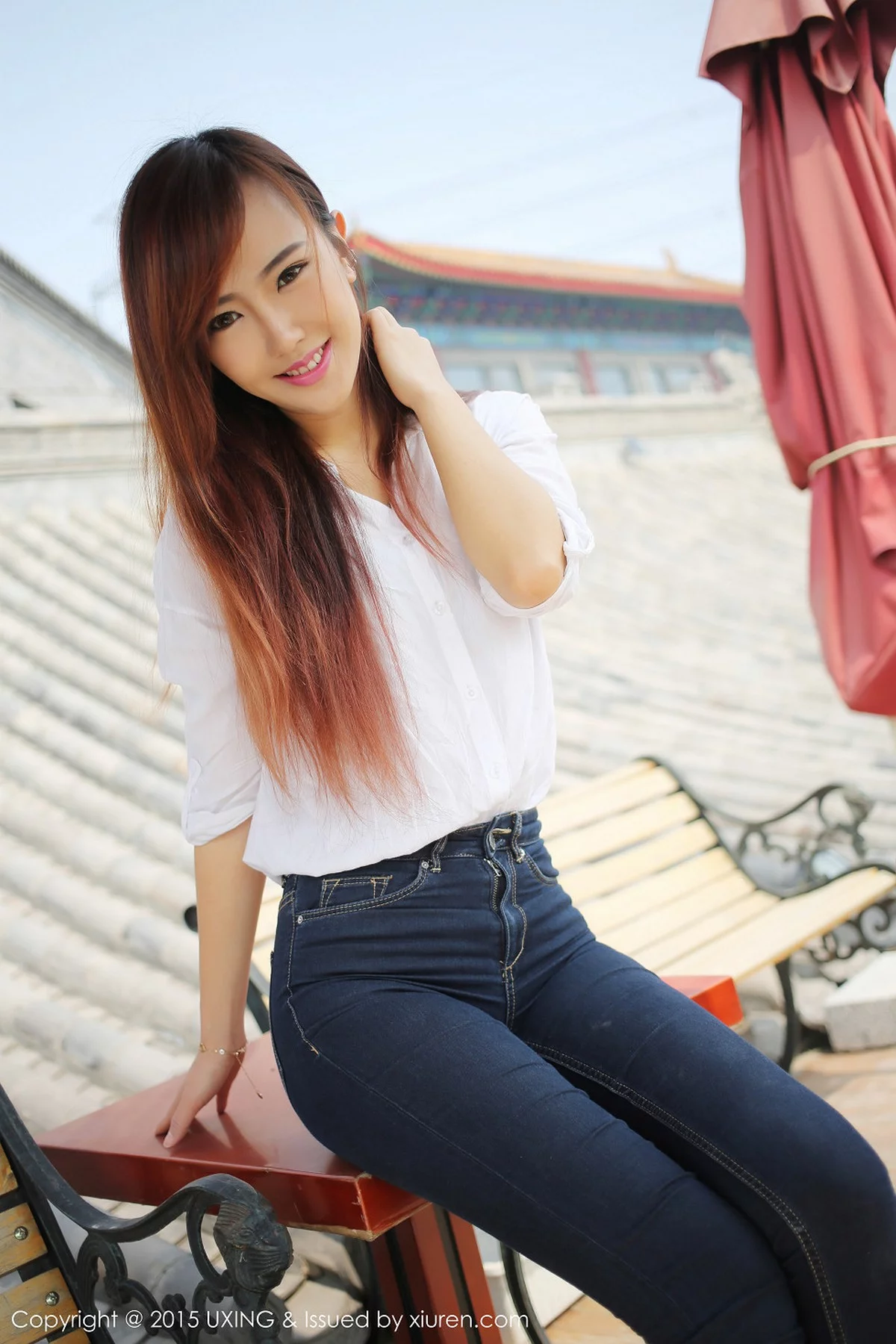 M940-[UXING优星馆]Vol.001_嫩模赵婉妮Wanni紧身牛仔裤完美身材性感翘臀写真67P 优星馆-第3张