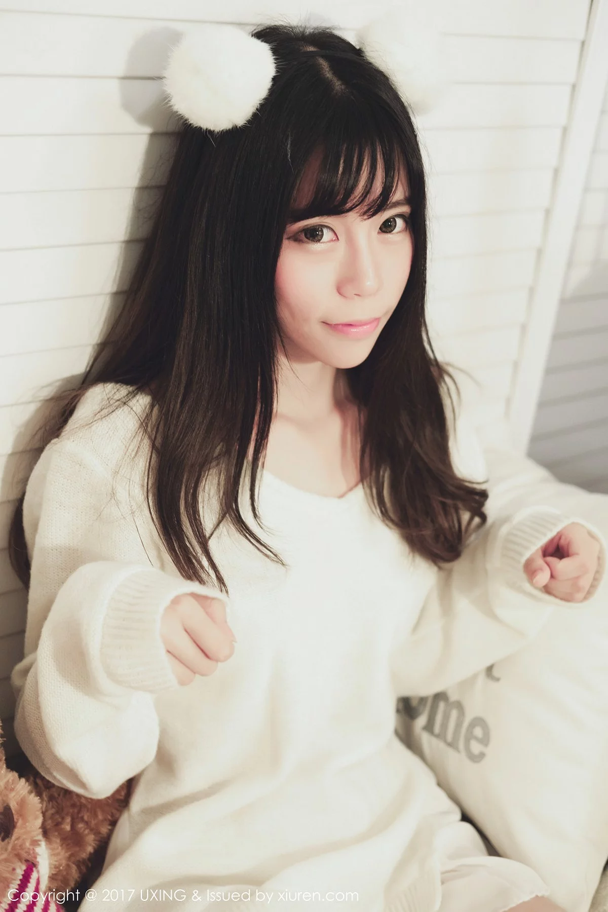 M940-[UXING优星馆]Vol.048_嫩模Yo酱居家学生装+白色蕾丝袜清爽美萝莉性感写真32P 优星馆-第7张