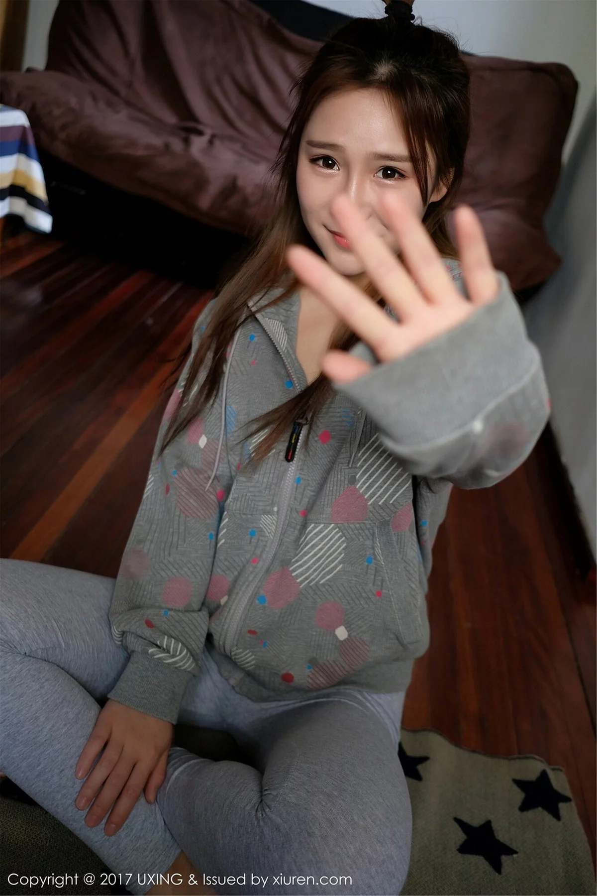 M940-[UXING优星馆]Vol.054_新人嫩模羊羊Suger脱外衣秀白色蕾丝内衣傲人美胸完美写真45P 优星馆-第18张