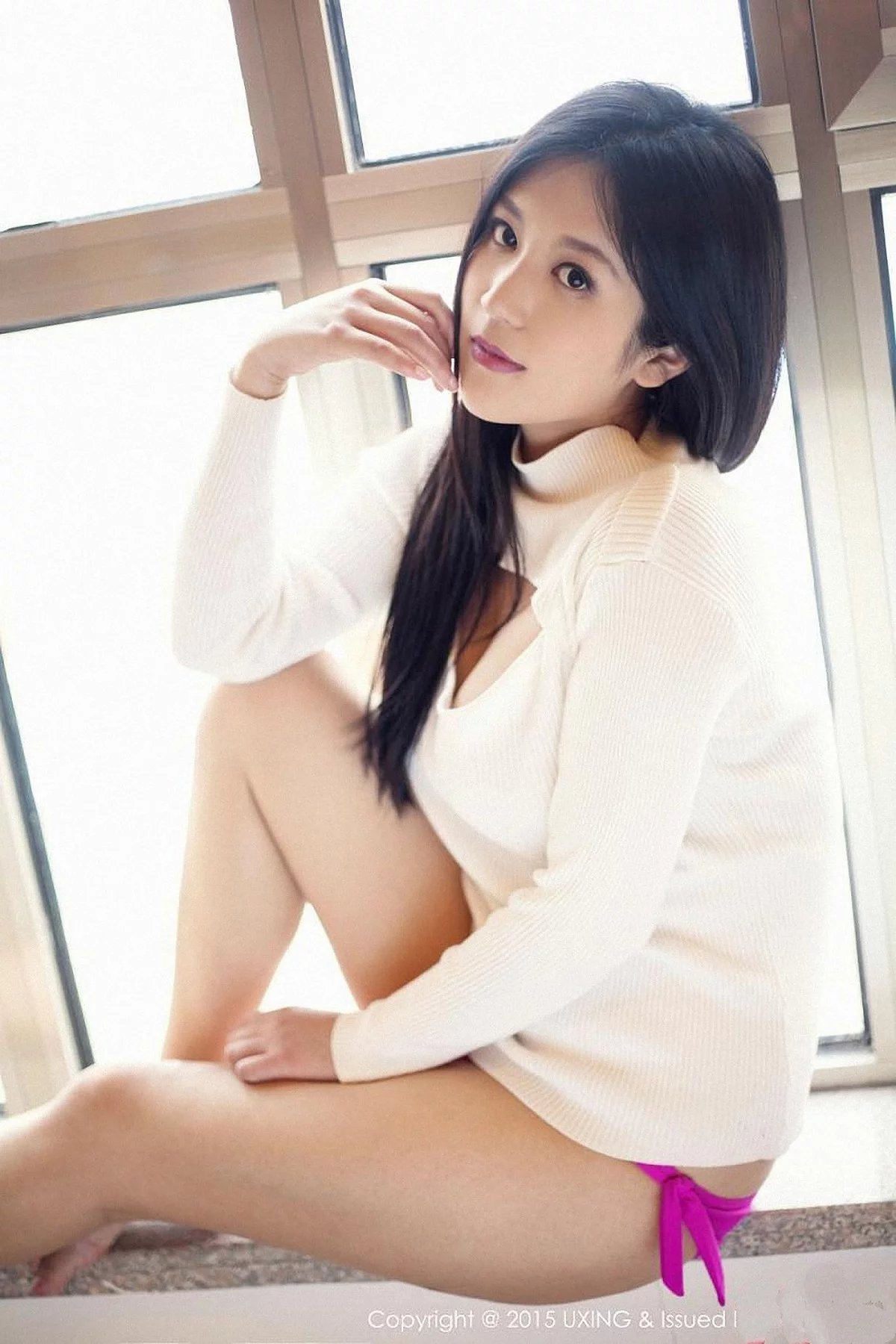 M940-[UXING优星馆]Vol.006_嫩模莲漪lenne红色内裤性感翘臀低胸内衣秀豪乳55P 优星馆-第26张