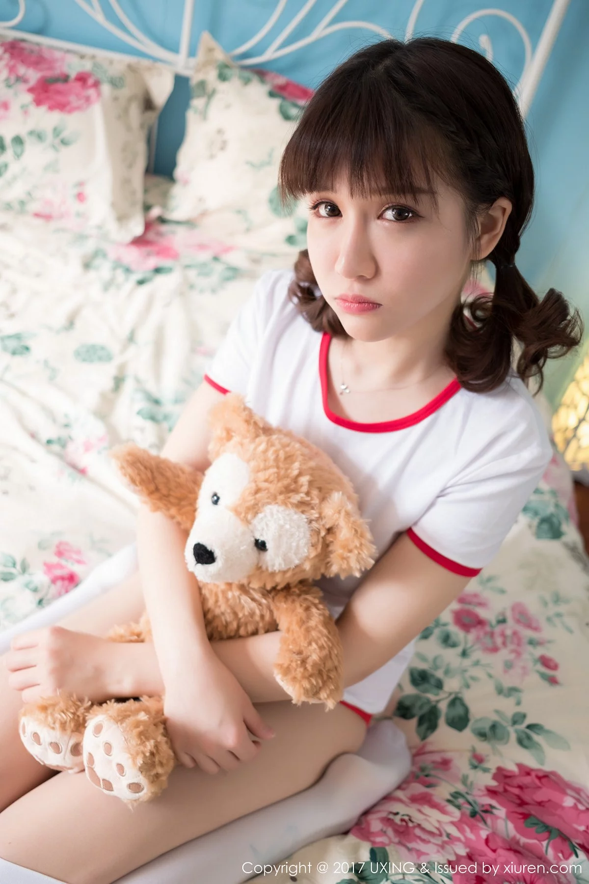 M940-[UXING优星馆]Vol.040_嫩模K8傲娇萌萌Vivian居家大床上体操服可爱萌动写真60P 优星馆-第24张