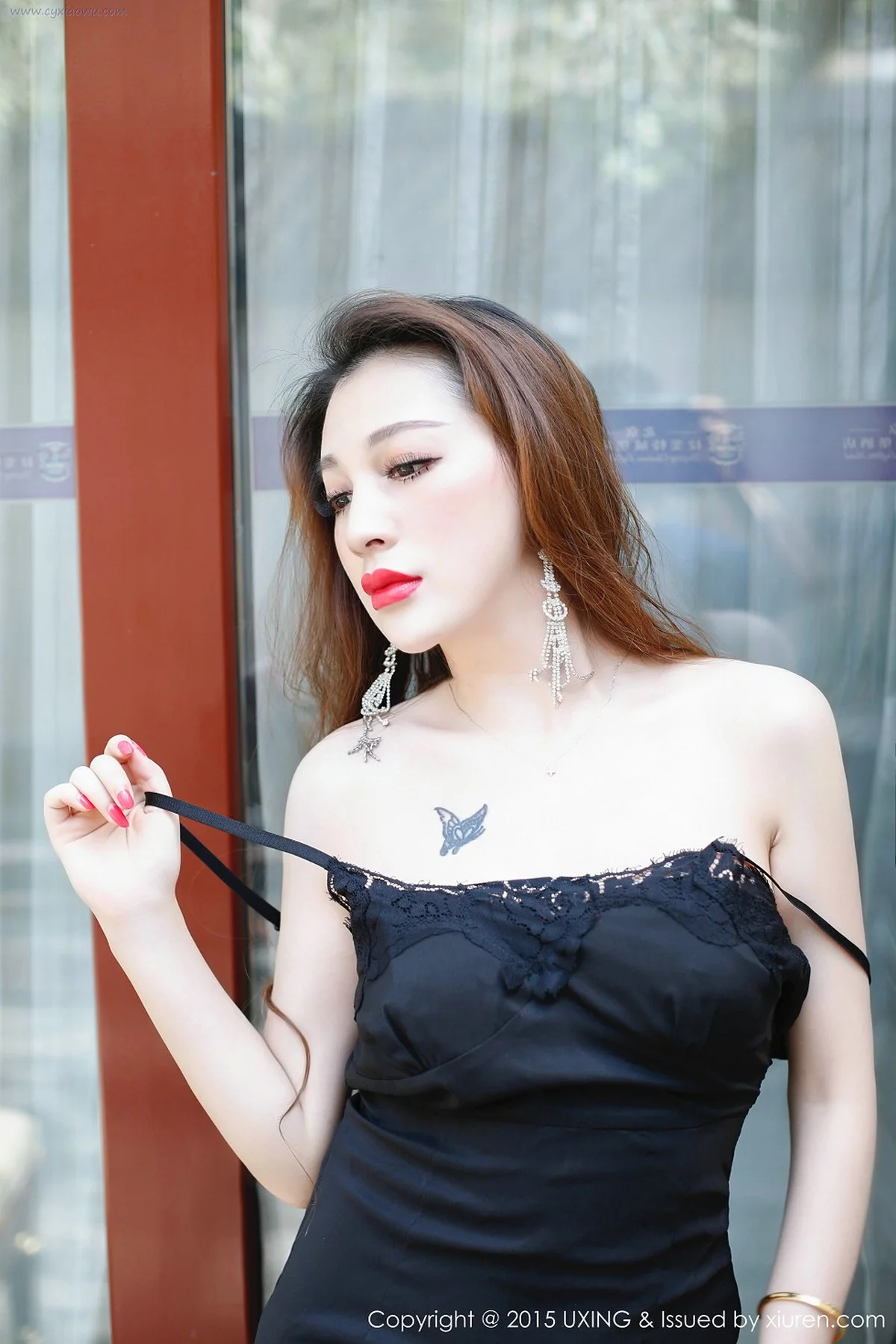 M940-[UXING优星馆]Vol.019_嫩模沈璐Lulu缕空蕾丝内裤秀翘臀性感内衣美胸写真50P 优星馆-第40张