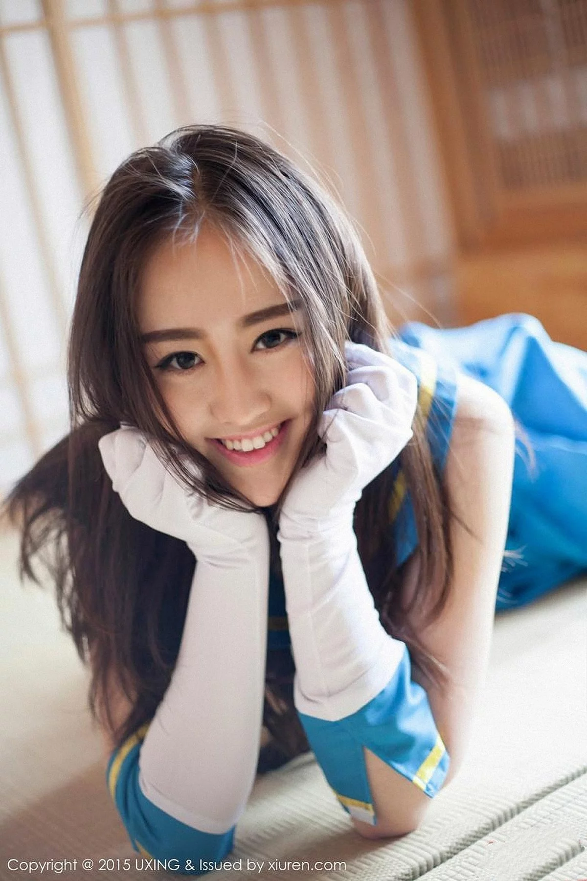 M940-[UXING优星馆]Vol.005_新人嫩模Romi王朝朝蓝色妖姬性感比基尼秀豪乳写真62P 优星馆-第11张