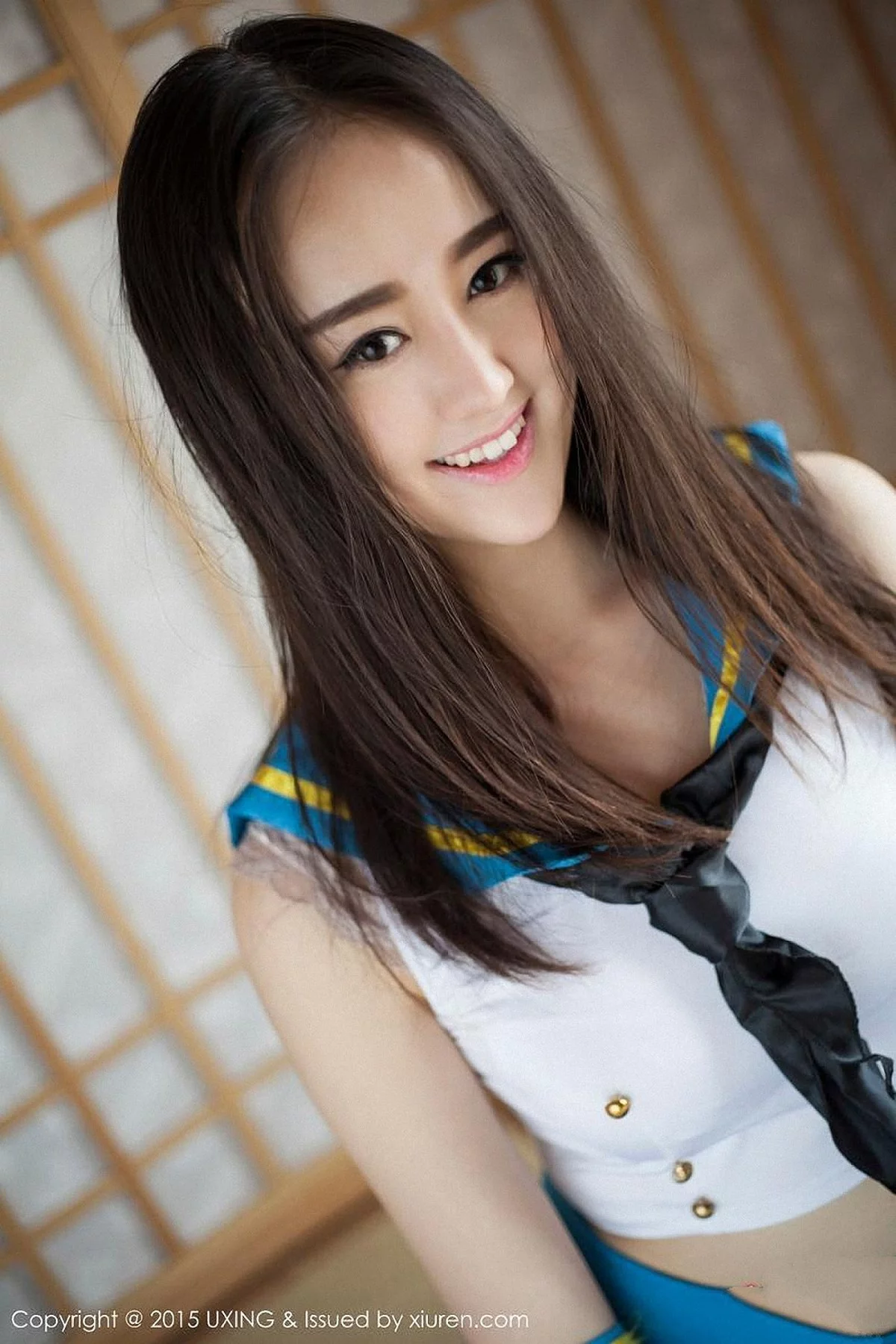 M940-[UXING优星馆]Vol.005_新人嫩模Romi王朝朝蓝色妖姬性感比基尼秀豪乳写真62P 优星馆-第23张