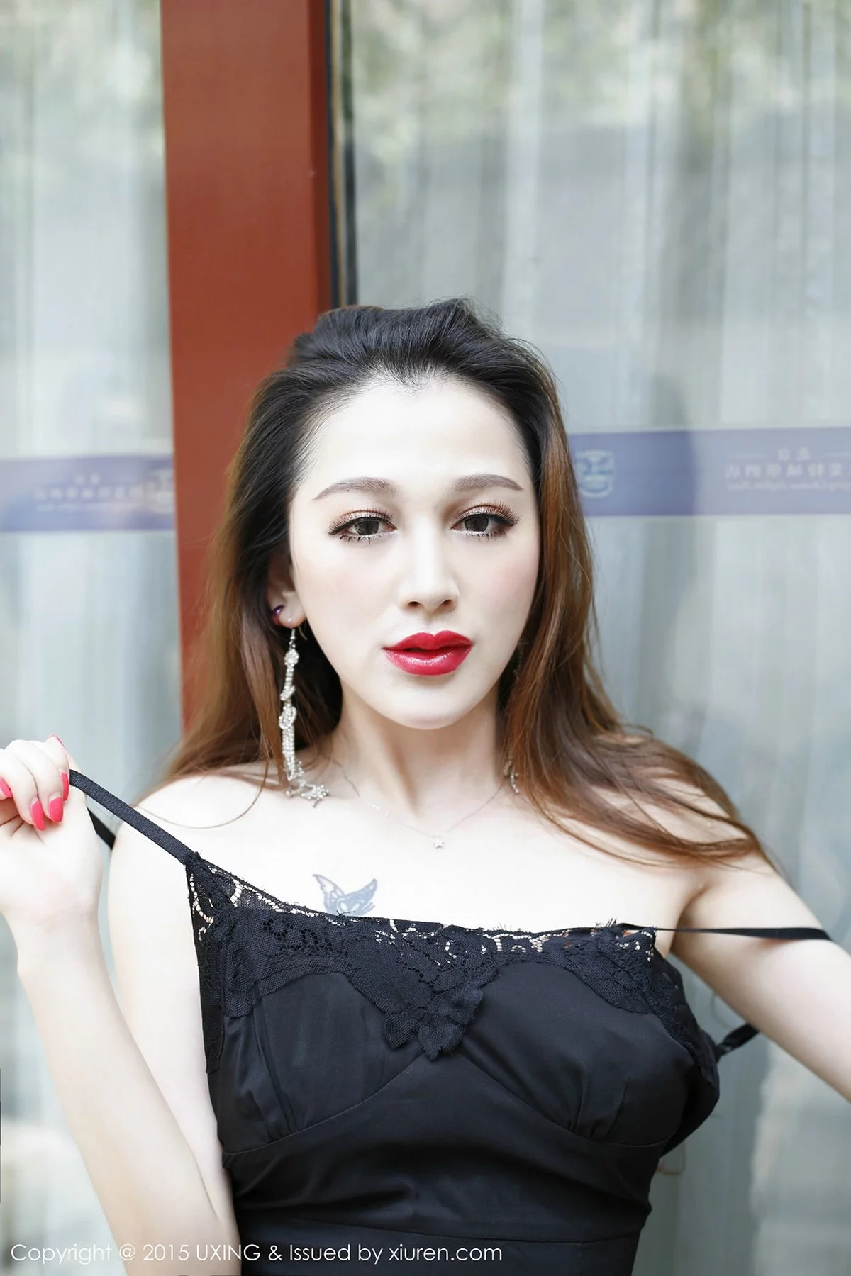M940-[UXING优星馆]Vol.019_嫩模沈璐Lulu缕空蕾丝内裤秀翘臀性感内衣美胸写真50P 优星馆-第47张