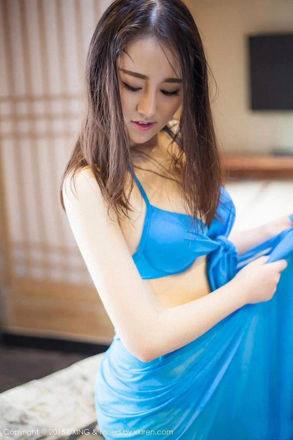 M940-[UXING优星馆]Vol.005_新人嫩模Romi王朝朝蓝色妖姬性感比基尼秀豪乳写真62P 优星馆-第60张