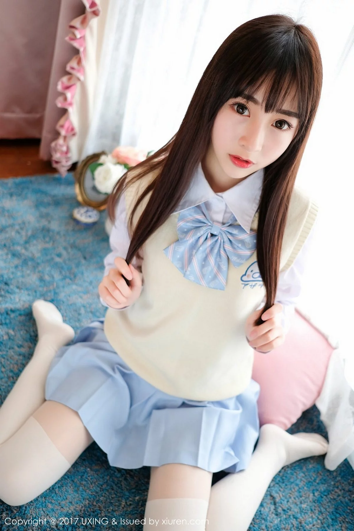 M940-[UXING优星馆]Vol.041_萝莉妹子丸子mayuki清纯学生装秀完美身材清爽迷人写真43P 优星馆-第9张