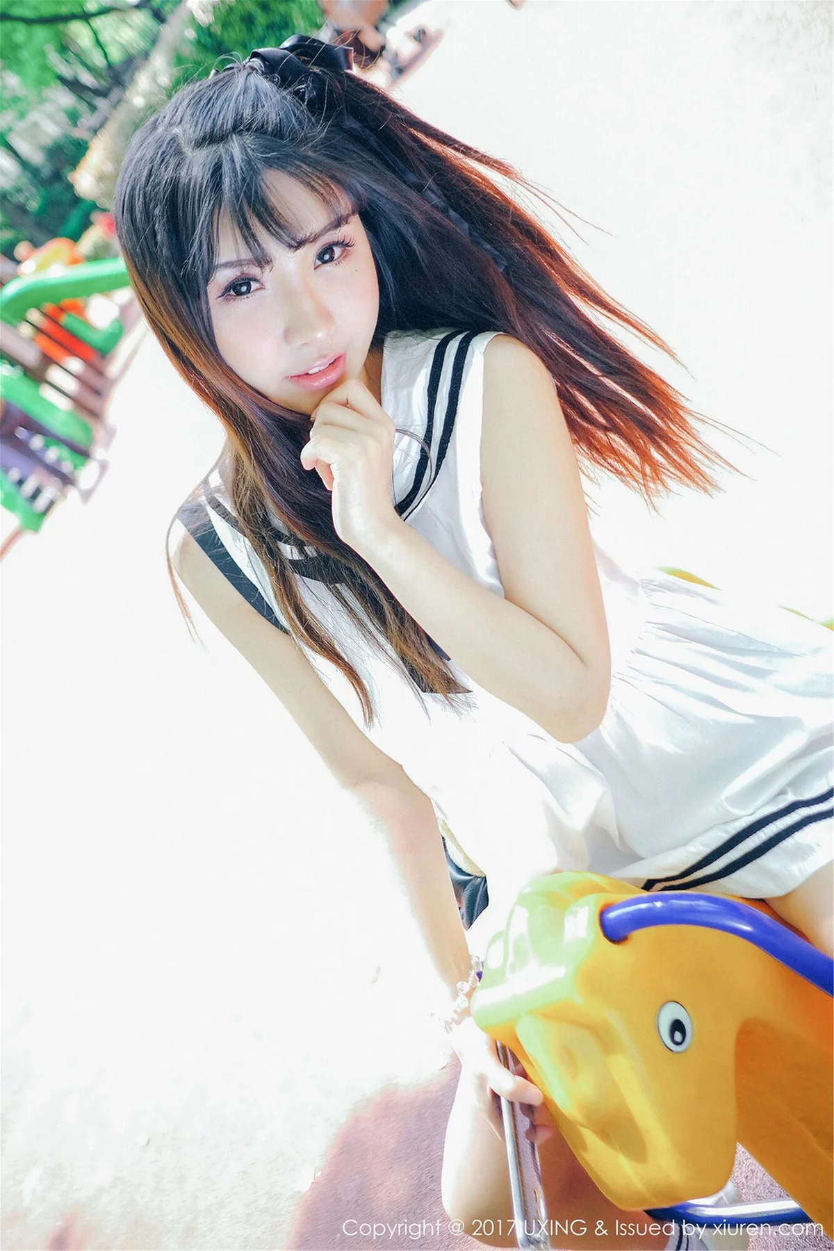 M940-[UXING优星馆]Vol.050_巨乳萝莉晓茜sunny学生装+私房内衣秀完美身材性感写真47P 优星馆-第5张