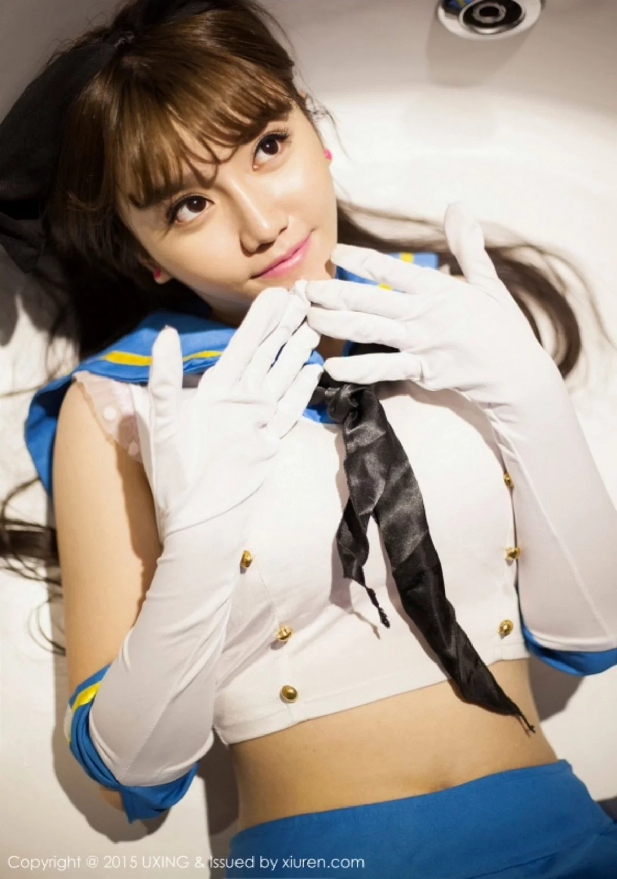 M940-[UXING优星馆]Vol.007_新人嫩模艾西Ashley白色上衣秀豪乳清新性感写真52P 优星馆-第41张