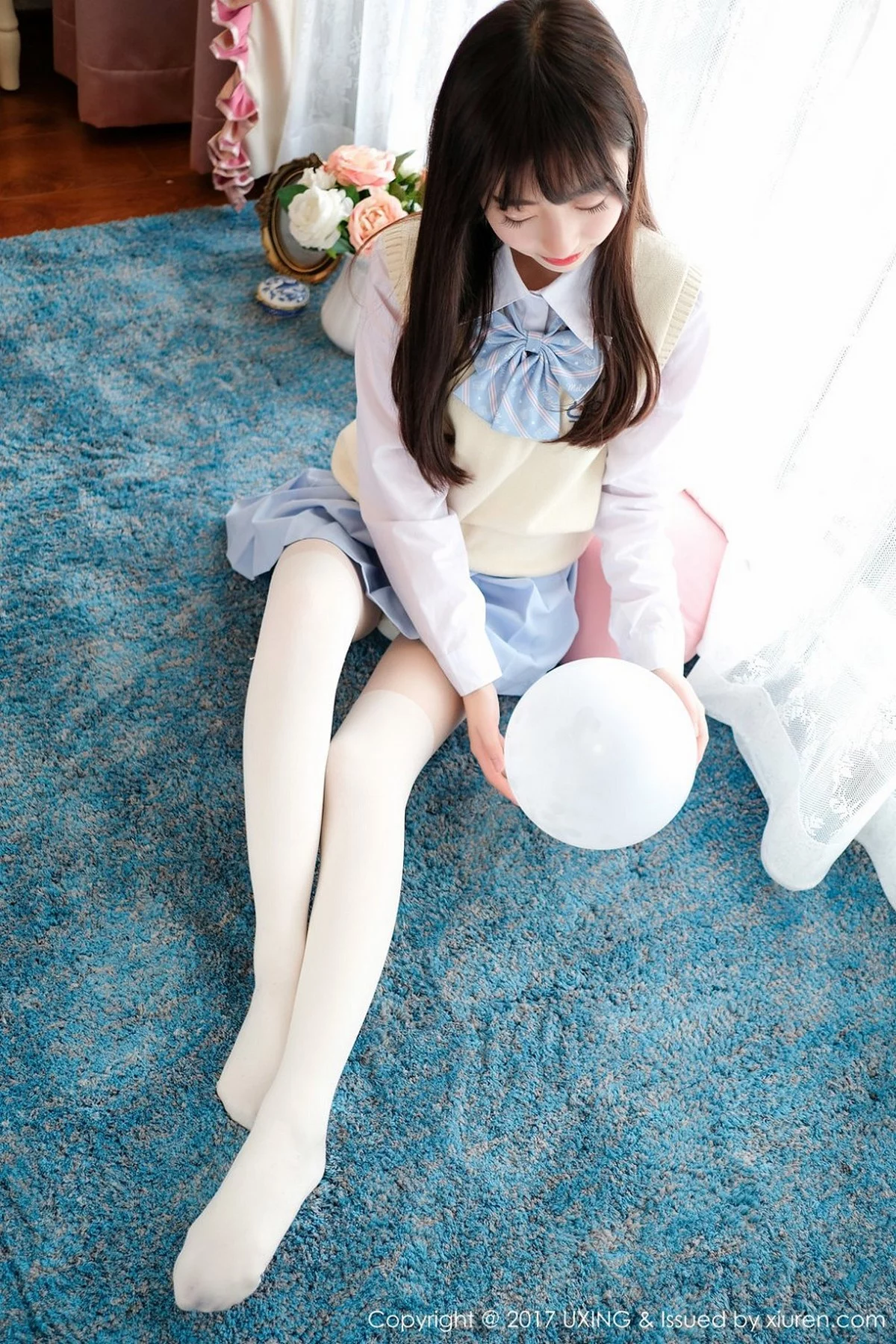 M940-[UXING优星馆]Vol.041_萝莉妹子丸子mayuki清纯学生装秀完美身材清爽迷人写真43P 优星馆-第7张