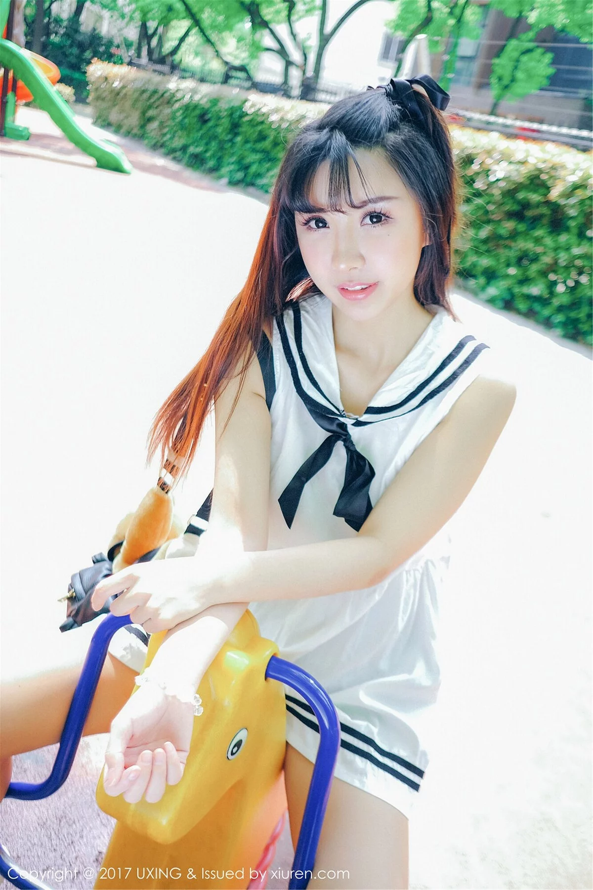 M940-[UXING优星馆]Vol.050_巨乳萝莉晓茜sunny学生装+私房内衣秀完美身材性感写真47P 优星馆-第7张