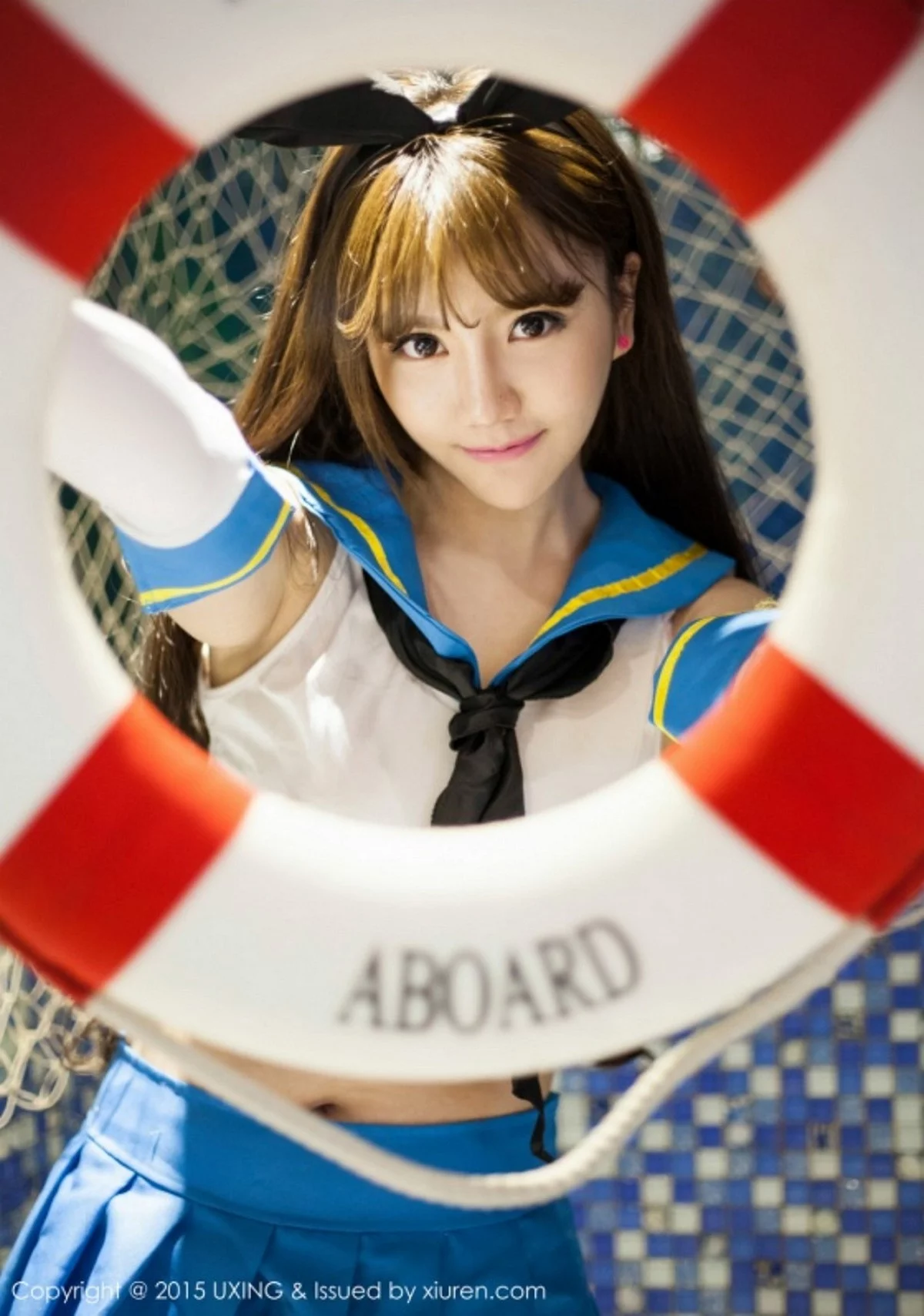 M940-[UXING优星馆]Vol.007_新人嫩模艾西Ashley白色上衣秀豪乳清新性感写真52P 优星馆-第45张