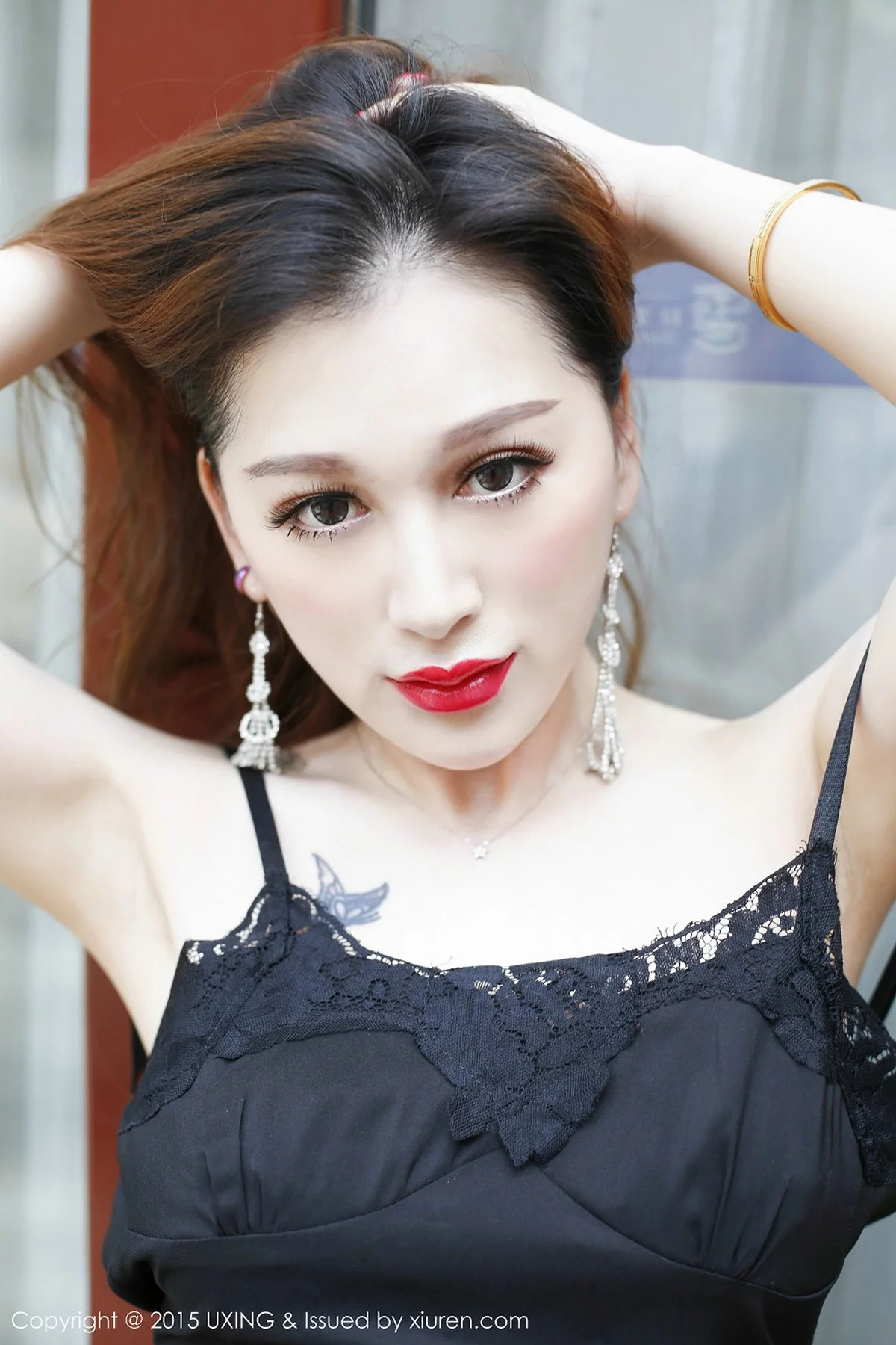 M940-[UXING优星馆]Vol.019_嫩模沈璐Lulu缕空蕾丝内裤秀翘臀性感内衣美胸写真50P 优星馆-第45张