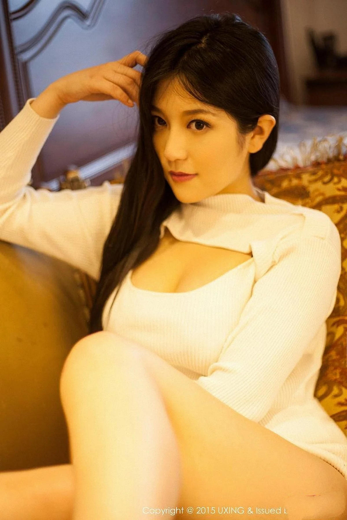 M940-[UXING优星馆]Vol.006_嫩模莲漪lenne红色内裤性感翘臀低胸内衣秀豪乳55P 优星馆-第30张