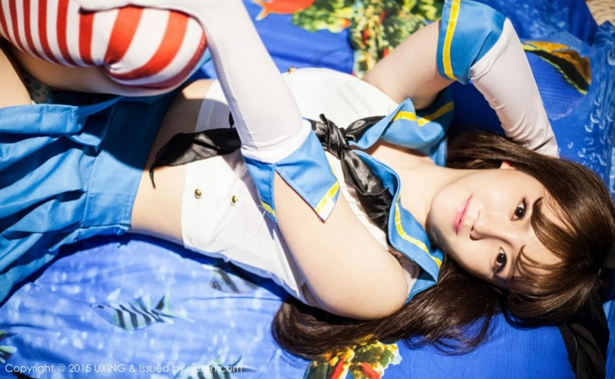 M940-[UXING优星馆]Vol.007_新人嫩模艾西Ashley白色上衣秀豪乳清新性感写真52P 优星馆-第51张