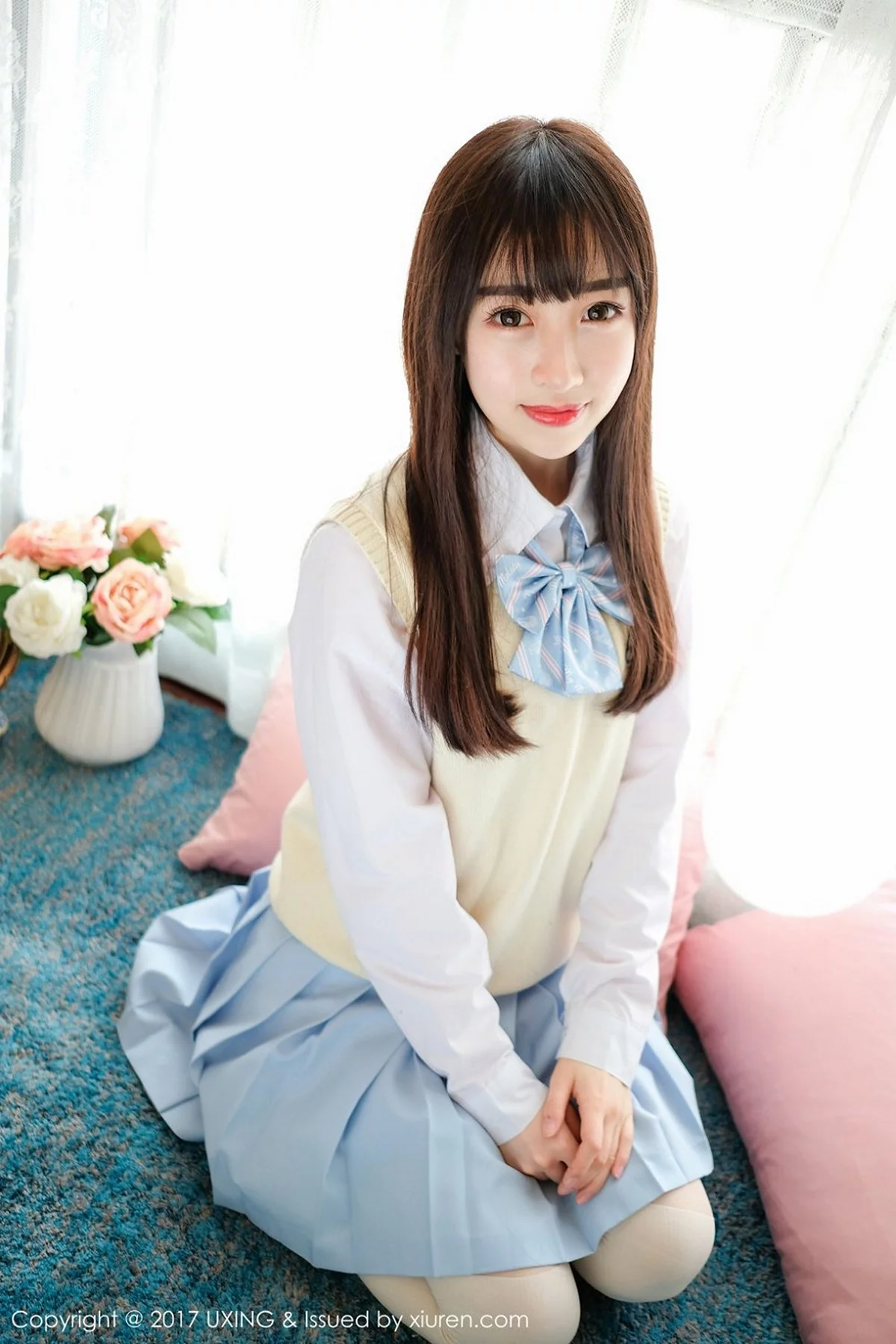 M940-[UXING优星馆]Vol.041_萝莉妹子丸子mayuki清纯学生装秀完美身材清爽迷人写真43P 优星馆-第3张